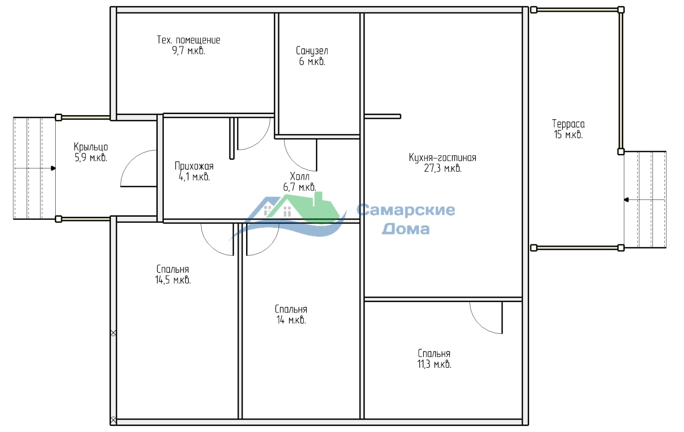 Планировка дома СД-124