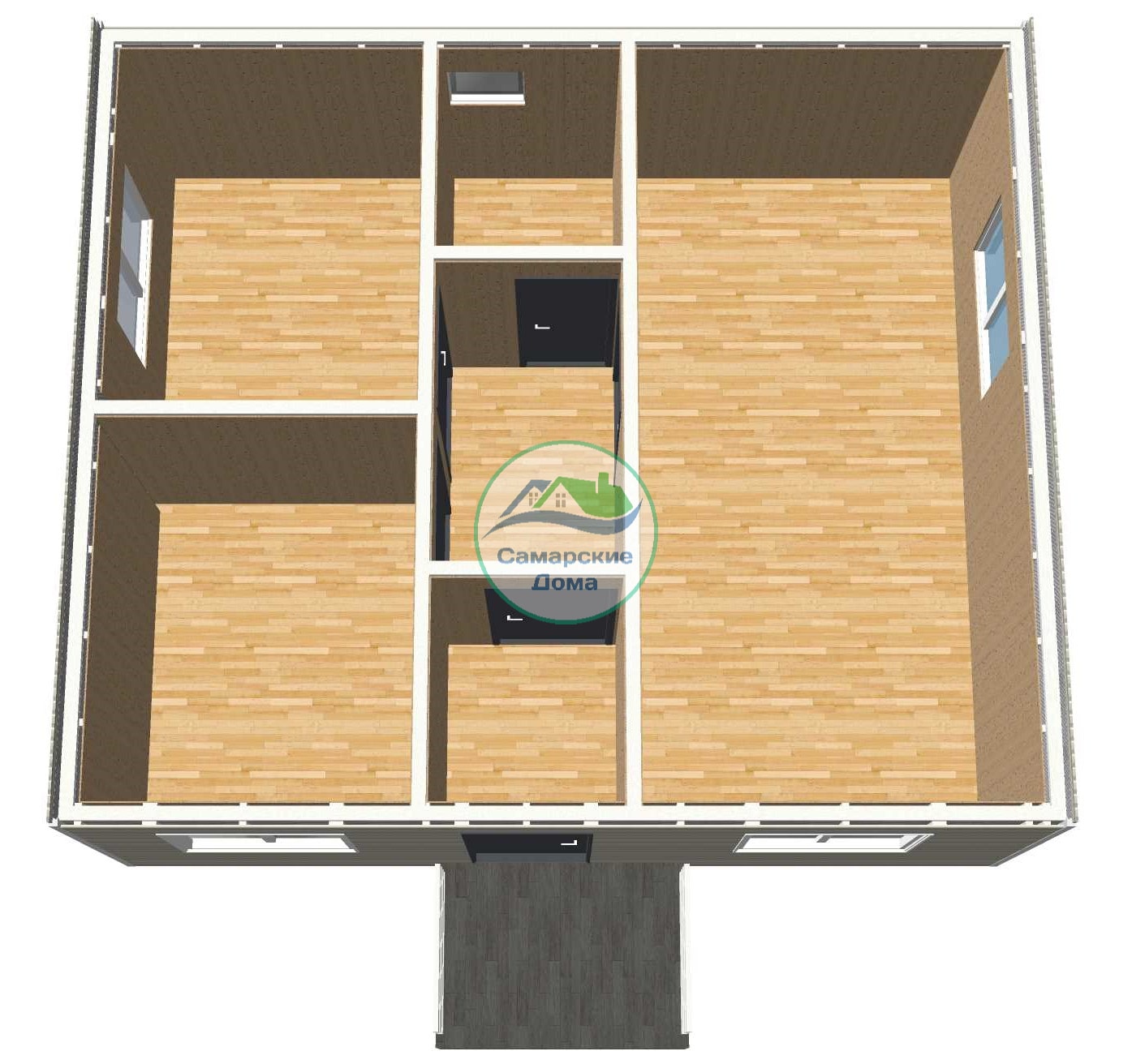 Планировка дома СД-451д 3D