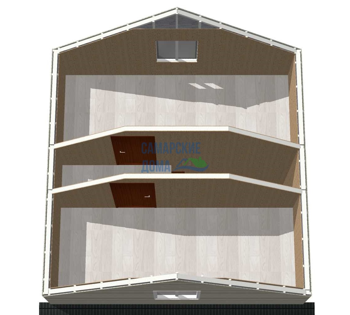 Планировка дома СД-81д 2 этаж 3D