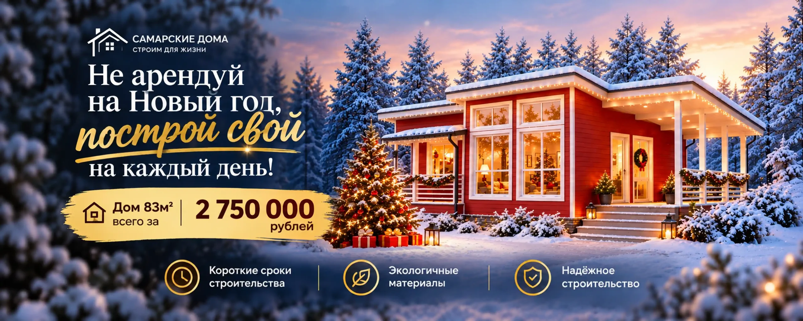 Не аренду на Новый год, построй свой дом!